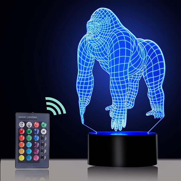 Orangutang 3D Illusion Nattlampa Sängbordslampor Led Sl