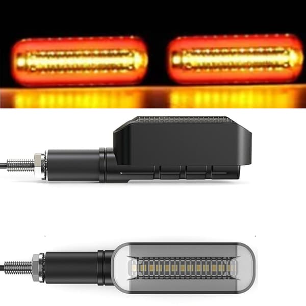 2 stk. 12V Motorcykel LED Blinklys Flydende Markeringslampe Universal til Modifikation