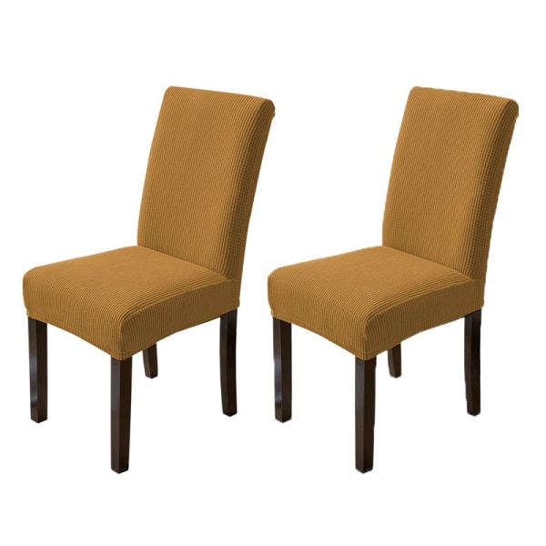 Køkkenstolebetræk Sæt med 2, Parsons Chair Slipcover Protector til spisestue, guld