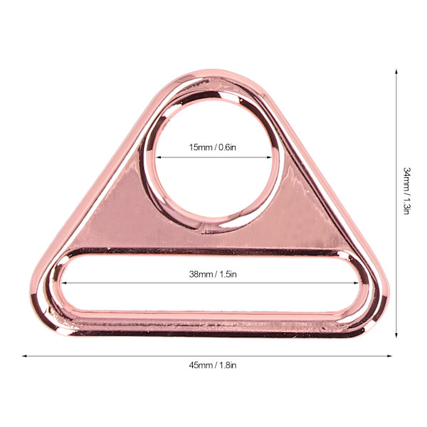 10 st justerbara spännen 38 mm zinklegeringsmaterial multifunktionella lätta bärbara bagagetillbehör Rose Gold