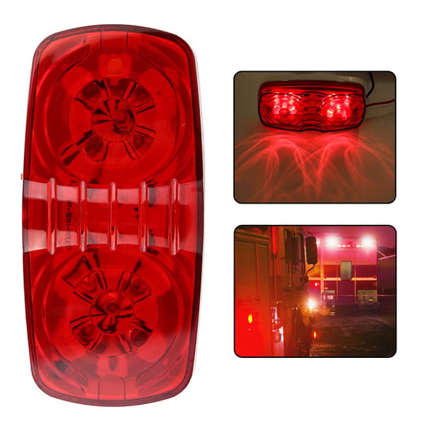 Universal LED-sidemarkerlampe for lastebiler 12V (Rød)