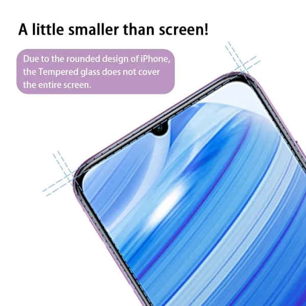 3 st härdat glas för Xiaomi Redmi Note 8-skärm