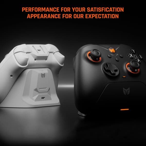 PC-controllere, BIGBIG WON Gale trådløse controllere, bevægelsessigte, Hall-aftrækker, 4 brugerdefinerede knapper, PC-app-spilcontrollere til Switch/PC/iOS/Android White
