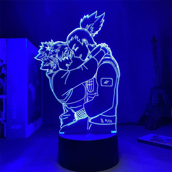 Anime USB 3D Lampe Shikamaru og Temari Led Natlys til B
