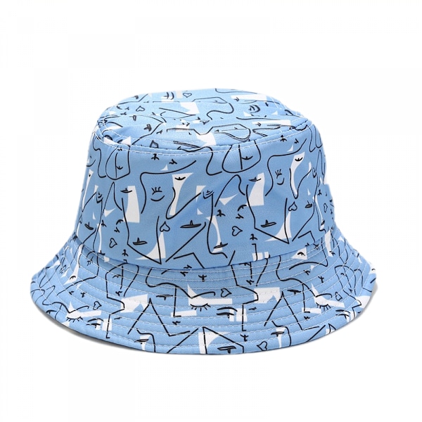 Hink med bred brätte sommar strand solhatt packbar fiskare keps unisex A