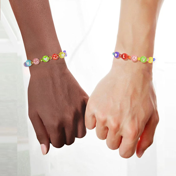 1400 kappaletta kirjainhelmiä ystävyysrannekkeiden ja korujen valmistussarjaan, 28 kuviota ja 8 väriä aakkoshelmiä, valikoima helmiä teini-ikäisille tytöille Multicolor Letter Transparent Bead
