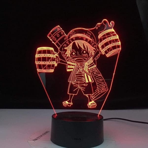 One Piece Luffy 3D Illusion Natlampe Smart Touch, RG
