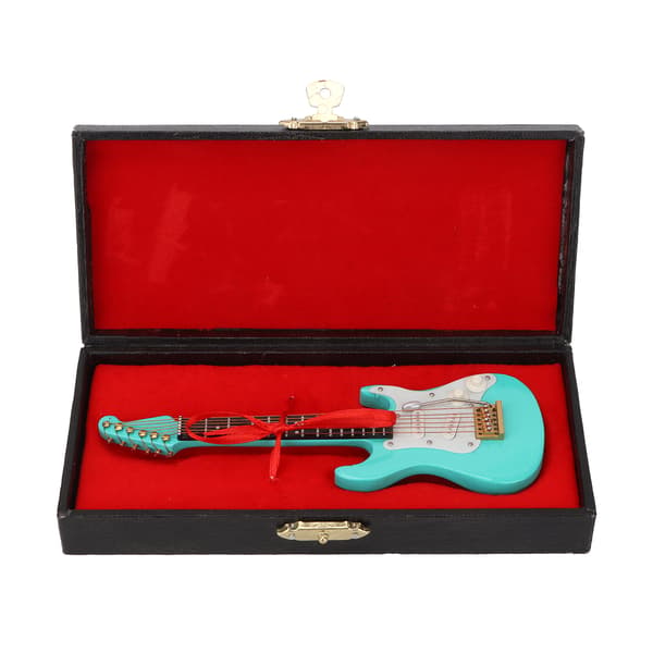 Miniatyrgitarr Replika Miniatyrgitarr Musikinstrument Modell Hemmakontorsdekorationer