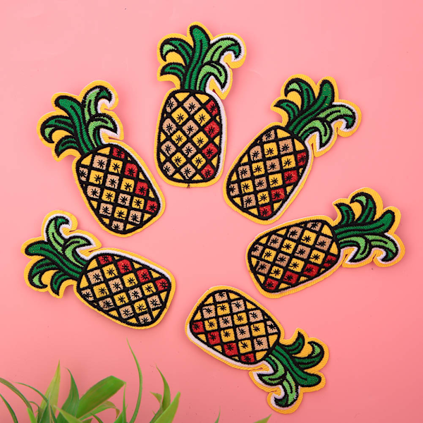 10 stk. DIY håndlavede madform syning broderi stof patches tøj tilbehør (ananas)
