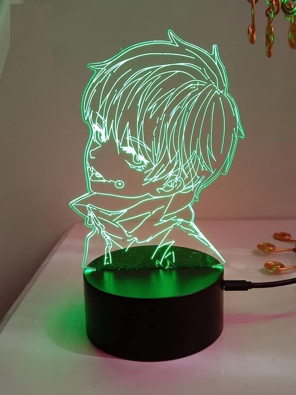 Jujutsu Kaisen Gojo 3D Illusjon Nattlampe Smart Touch