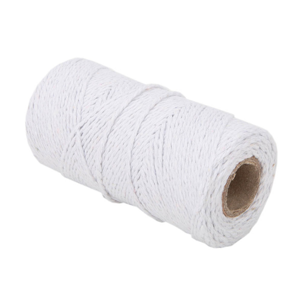 100m / 328,1ft ompelukäsin ompeleminen DIY-käsityö Vintage Braid Cord Jute Twine (valkoinen)