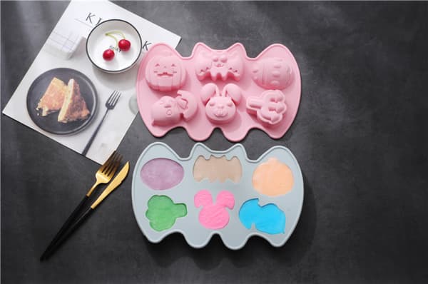 6-håls fladdermusformad Halloween pumpa silikonform DIY bakning