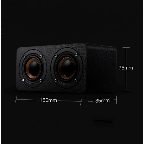 10W Bluetooth-kaiutin, jossa superbass, äänekäs puinen kotiääni