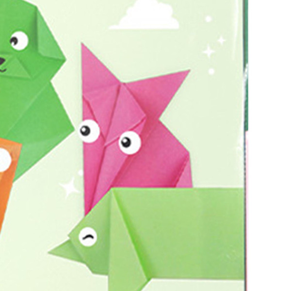 100 ark Origami-papper Flerfärgat DIY Roligt Cartoon Djur Färgglatt Papper för Förskola Hem