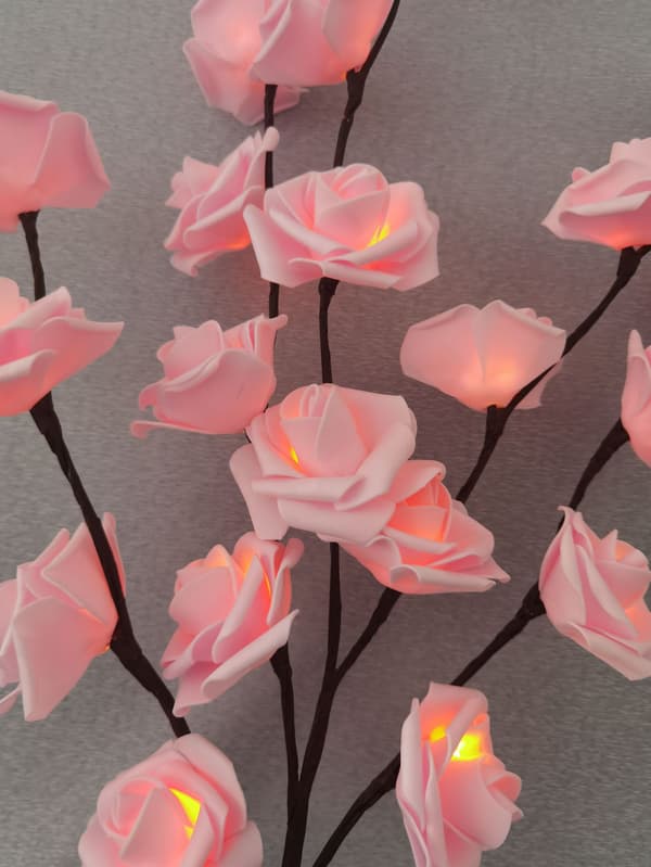 LED Orkide Gren Lys Phalaenopsis Lampe Kunstig Sommerfugl