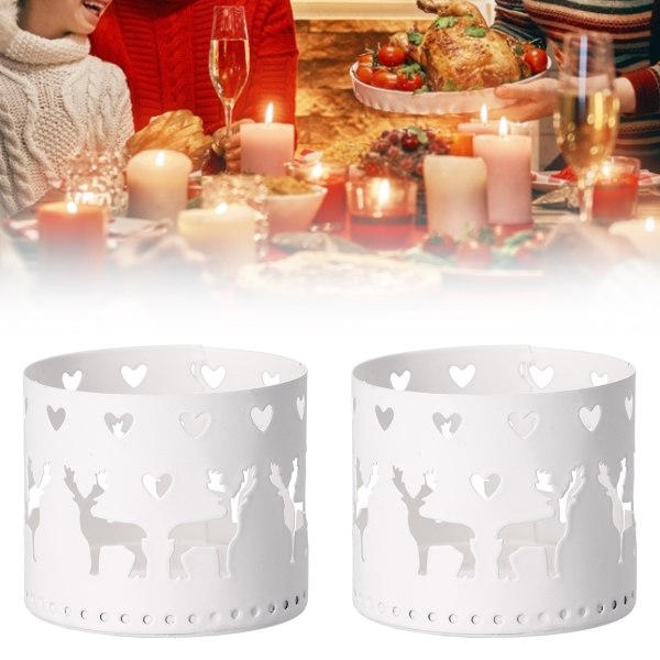 2 stk lysestake jule stil enkel unik design robust stabil holdbar lysestake for bryllupsfest hjem