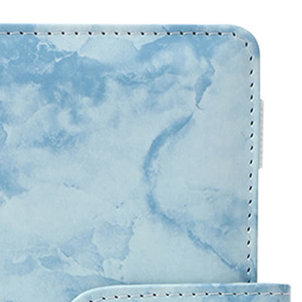 A6 Notebook Binder Lille Bærbar Azure Blå PU Læder Notebook Journal Løs Blad Binder
