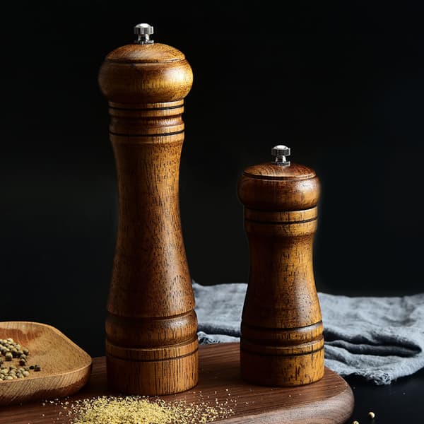 Pepperkvern - 20 cm Pepperkvern Refillbar Eik Salt og Pepper