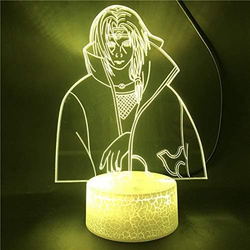 Naruto Kakashi Uchiha Sasuke 3D Illusjon Nattlys Lampe Sm