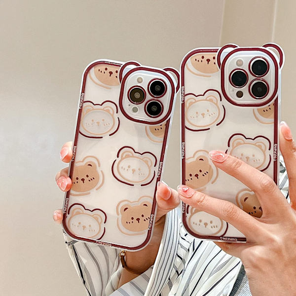 Kompatibel med iPhone 11 Skal Transparent Söt Ostbjörn