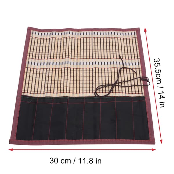 Målarpensel Bambu Rullväska Kalligrafi Pen Case Gardin Pack Konstmaterial