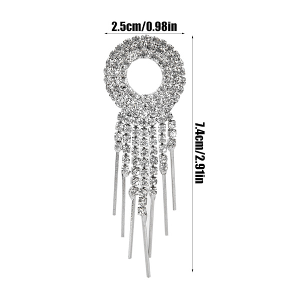 1 par strass tofs kedja skor spännen dekoration väska kläder tillbehörStil A  2.5x7.4cm