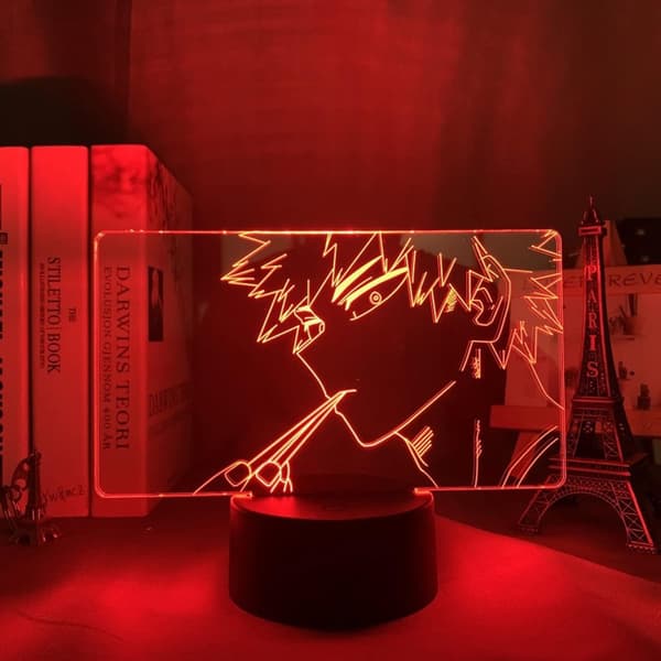 3D Illusjonslampe Nattlys Bakugo Katsuki Led Nattlys