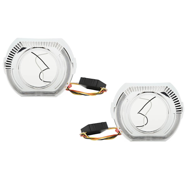 LED Angel Eyes Halo DRL Bågar 12V 5W Vänster Höger Ringöverdrag för 3 Tums Bi Xenon LED Dubbla Lins Strålkastare Vit Gul Ljus