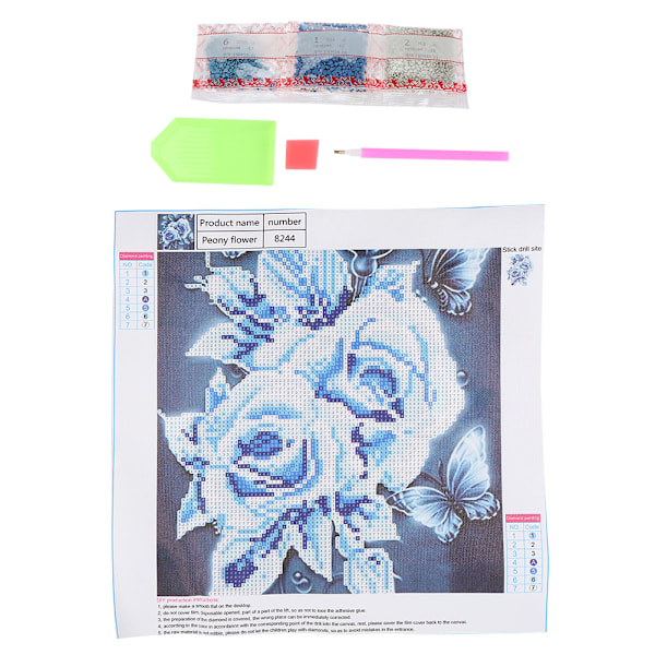 DIY Handgjord Rhinestone Broderi Målning Korsstygns Kit för Hemväggsdekor