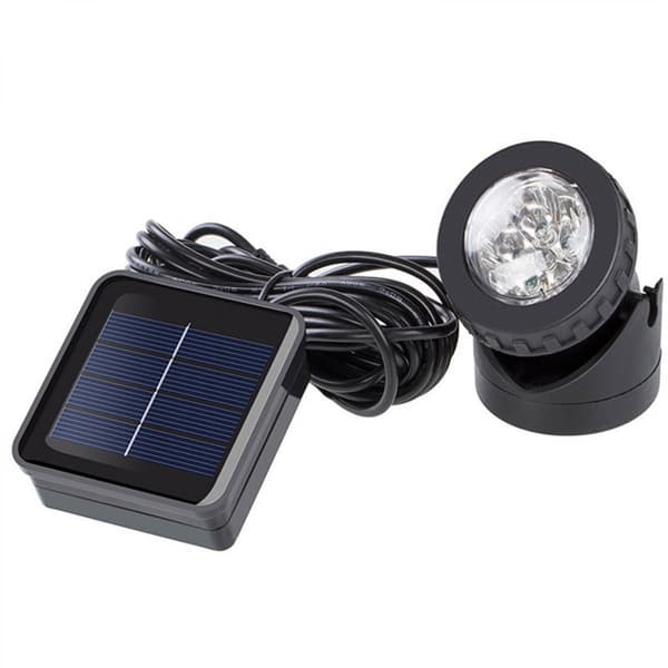 Solar Spotlights Utendørs, 6 LED Vanntett Damlys Solar