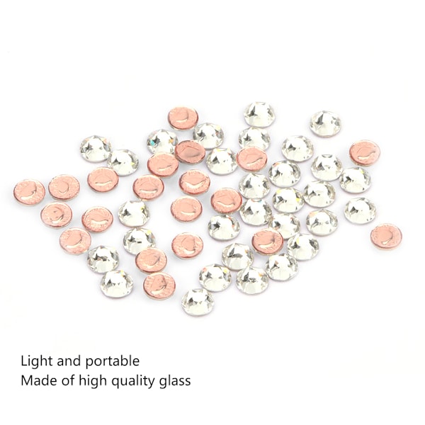 50 st 4 mm heta diamanter praktiska bländande kläder DIY tillbehör glasmaterial (transparent)