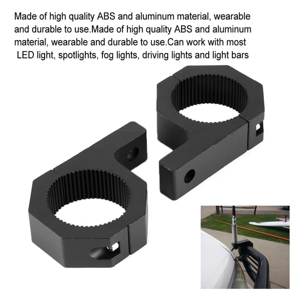 Universal LED Lysstang Hodelykt Tåkelys Monteringsbrakett Klemmer Sett
