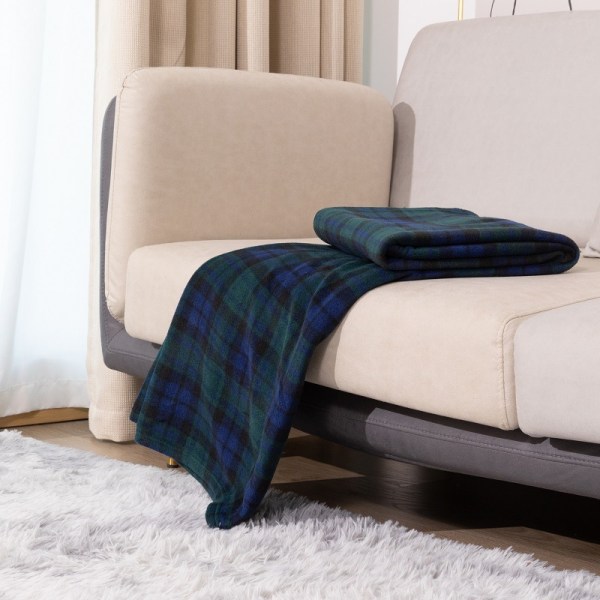 Fleece-tæppe til sofa- eller sengetøj, blød