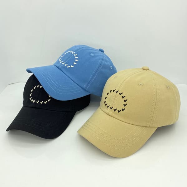 Hatt Dame Vår og Sommer Enkel Liten Bokstav Peak Cap Black