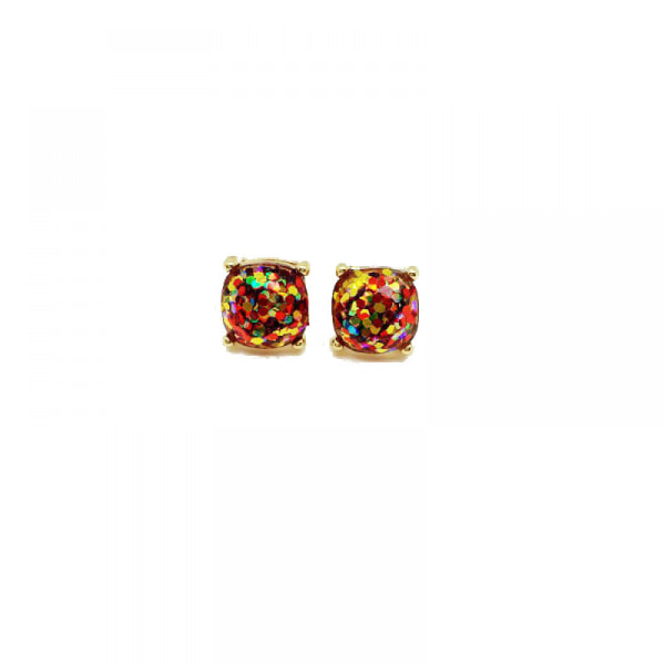 Symphony Star Effect Stud Earrings Multicolor Simple Fashion