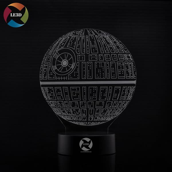 3D Optisk Illusions Natlampe - 7 LED Farveskiftende Lampe
