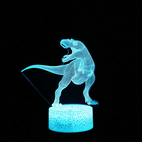 3D LED-skrivbordslampa nattlampa RC fjärrkontroll 7 färger ändras