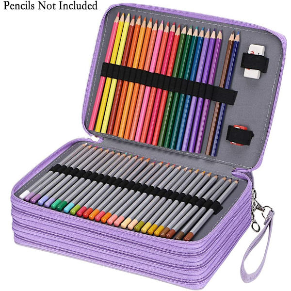 200 fack färgad pennfodral - Deluxe PU läderpenna B