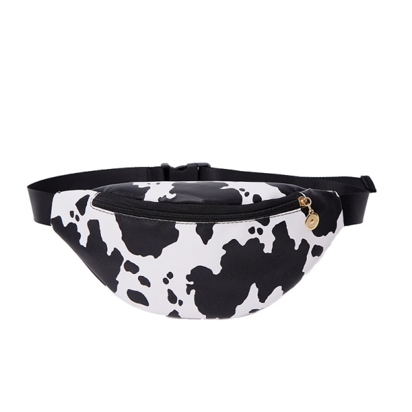 Waterproof Neon Waist Bag Travel Rave Hiking Outdoor Ladies Waist Bag Cow Pattern