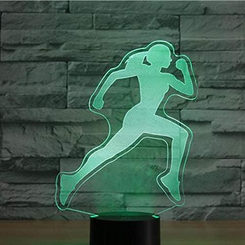 3D Løpe Nattlys Lampe Illusjon Nattlys 7 Farger Cha