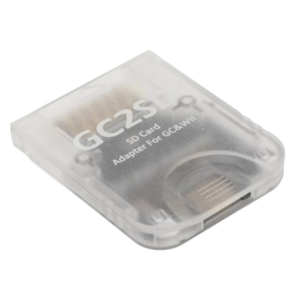 GC2SD-kortläsare Plug and Play Bärbar Professionell Spelkonsol Micro Lagringskort Adapter för Wii för GC Transparent