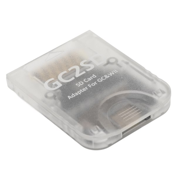 GC2SD-kortlæser - Plug and Play - Bærbar professionel spillekonsol - Mikro-SD-kortadapter til Wii til GC - Transparent