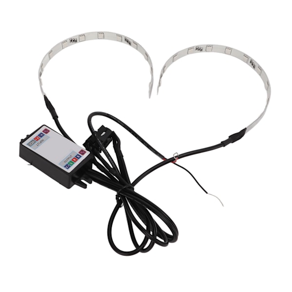 2 st Multi Color RGB LED Demon Eye Bluetooth APP-styrd Halo Ring Strålkastare för Bil