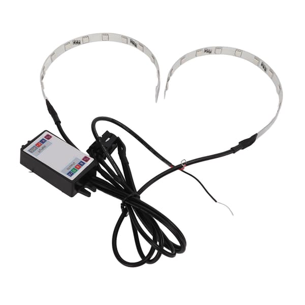 2 stk. Multifarget RGB LED Demon Eye Bluetooth APP-kontroll Halo Ring Frontlys for Bil