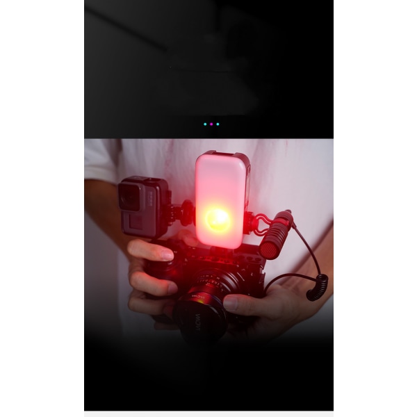 RGB LED-fyllningsljus, mini, bärbar, multifunktionell kamerafyllning