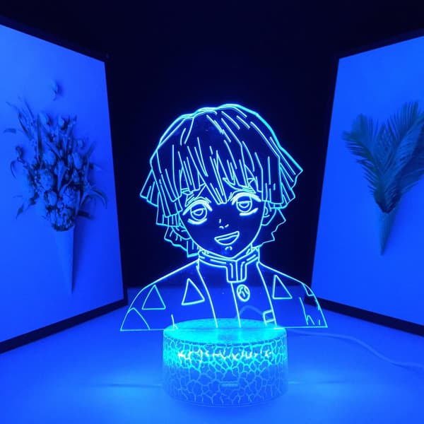 3D Illusionslampe Anime Dem&onSla&yer Figur 3D Natlys til børneværelset