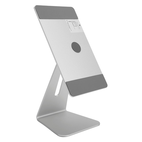 IOS-tabletin jalusta, hopea, magneettinen alumiiniseos, liukumaton silikoninen tabletin pidike 10,9 tuuman, 11 tuuman ja 12,9 tuuman laitteille