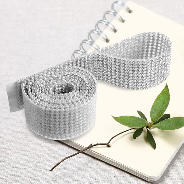 3mm DIY 10 rader imitert diamant mesh wrap rull krystall rhinestones bånd dekor (#03)