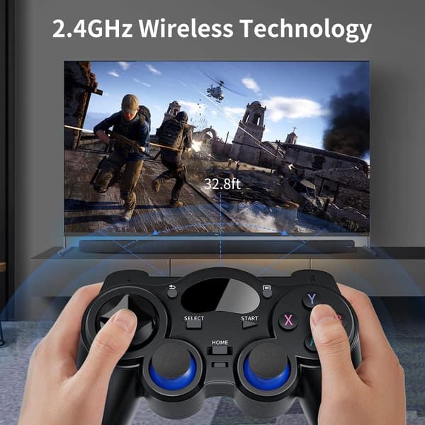 USB 2.4G trådløs spillkontroller 2-pakning for PC/bærbar datamaskin (Windows XP/7/8/10)/ Android / PS3 & Steam Joystick Gamepad for pc Games Controller C