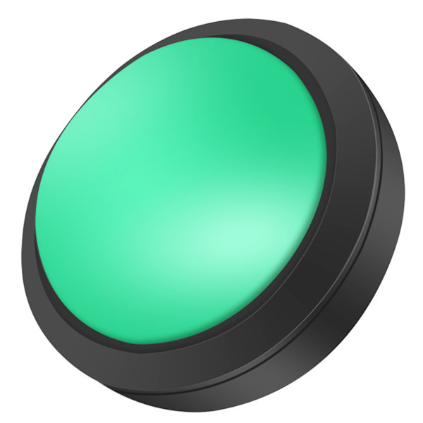 100mm massiv arkadknapp med LED-konvexitet konsolbyte (grön)